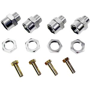 Absima Aluminium Velgmeenemer 12 mm op 17 mm + 15 mm verbreding 12 mm 6-kant Zilver 1 set(s)