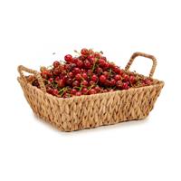 Fruitschaal Rattan - gevlochten riet - 40 x 28 x 9 cm - naturel - rechthoek