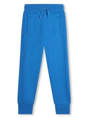Marc Jacobs Kids pantalon de jogging à logo embossé - Bleu