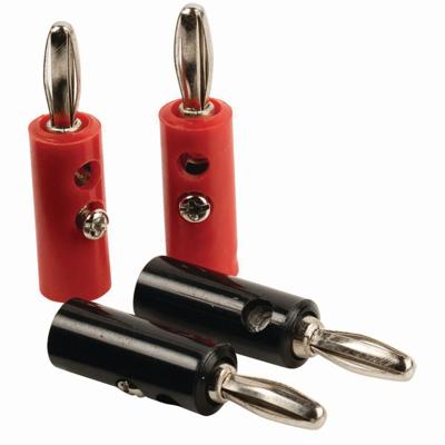 Nedis cagb26900va banaanstekkerset banaanstekker, male - 4 stuks zwart/rood