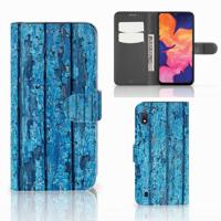 Samsung Galaxy A10 | Book Style Case | Wood Blue