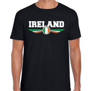 Ierland / Ireland landen shirt met Ierse vlag zwart voor heren 2XL  -