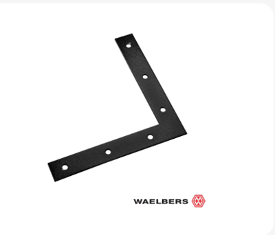 Waelbers Raamhoek 150x150mm zwart - 100 Stuk(s) - 2077.13