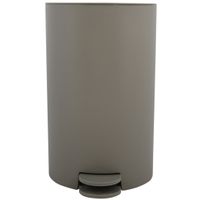 MSV kleine pedaalemmer - kunststof - taupe - 3L - 15 x 27 cm - Badkamer/toilet   -