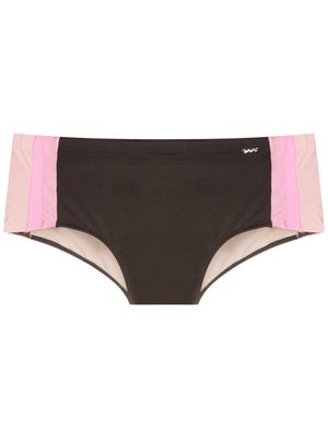 Amir Slama slip de bain à taille basse - Marron