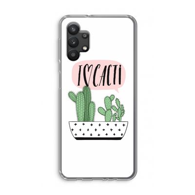 I love cacti: Samsung Galaxy A32 5G Transparant Hoesje