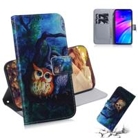 Olieverf uil patroon gekleurde tekening horizontale Flip lederen case voor Xiaomi Redmi 7 met houder & card slots & portemonnee