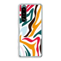 Colored Zebra: Sony Xperia 5 III Transparant Hoesje