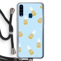 Ananasjes: Samsung Galaxy A20s Transparant Hoesje met koord