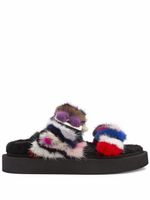 Giuseppe Zanotti sandales Furry Her - Noir