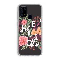 Hello in flowers: Samsung Galaxy M31 Transparant Hoesje