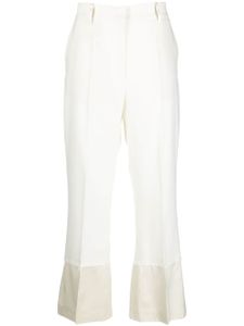 Wales Bonner pantalon en laine Harmony à coupe droite - Blanc