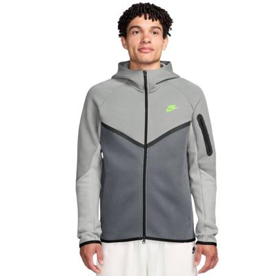 Nike Tech Fleece Sportswear Vest Grijs Donkergrijs Felgroen