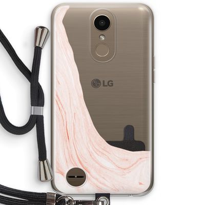 Peach bath: LG K10 (2017) Transparant Hoesje met koord