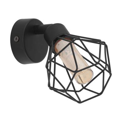 Eglo SpotZapata 1 zwart met amberglas - 32765