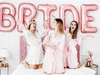 PartyDeko Satijn Folie Ballon Bruid Rosé Goud