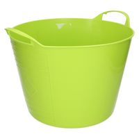 Flexibele emmer - groen - 15 liter - kunststof - 35 x 29 cm