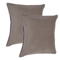 Bank/sierkussens Sophia - 2x stuks - 45 x 45 cm - polyester met rits