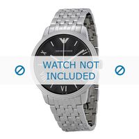 Armani horlogeband AR1614 Staal Zilver 20mm - thumbnail