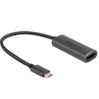 DeLOCK usb-c (male) > hdmi (female) (dp alt mode) adapter (grijs, 0,2 meter)