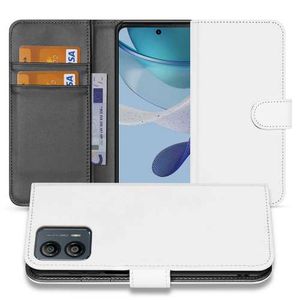 Book Case Telefoonhoesje voor de Motorola Moto G53 Wit met Pasjeshouder