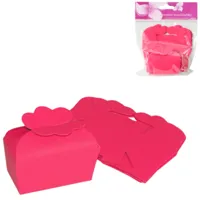 Mini cadeauverpakking Box donkerroze 7,5 cm 5 stuks | 24 stuks