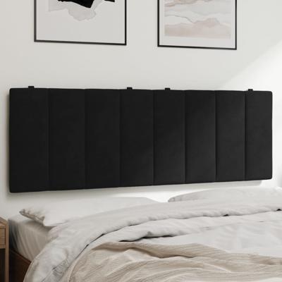 Hoofdbordkussen 120 cm fluweel zwart