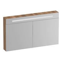 Brauer Promise Deluxe Spiegelkast - 120 cm - met Verlichting - 2 Dubbelzijdige Spiegeldeuren - Honey