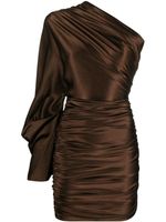 Solace London robe courte Clara à design asymétrique - Marron