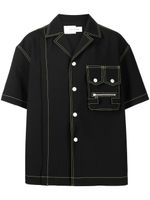 Feng Chen Wang t-shirt à coutures contrastantes - Noir - thumbnail