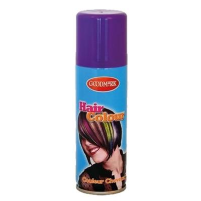 Carnaval verkleed haarverf/spray - paars - 125 ml - kinderen en volwassenen - makkelijk uitwassen