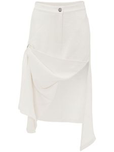 JW Anderson jupe asymétrique à design drapé - Blanc