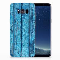 Samsung Galaxy S8 Plus | Bumper Hoesje | Wood Blue Samsung Galaxy S8 Plus | Bumper Hoesje | Wood Blue
