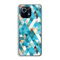Gekleurde driehoekjes blauw: Xiaomi Mi 11 Transparant Hoesje