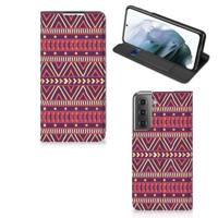 Samsung Galaxy S21 FE | Hoesje met Magneet | Aztec Paars