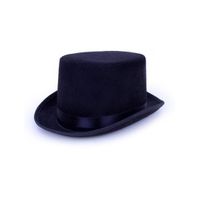 Voordelige hoge zwarte hoed - thumbnail
