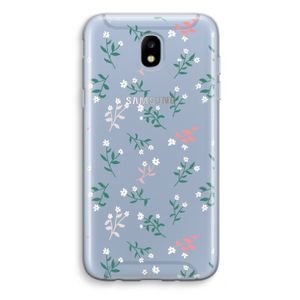 Small white flowers: Samsung Galaxy J5 (2017) Transparant Hoesje