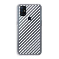 Strepen zwart-wit: OnePlus Nord N10 5G Transparant Hoesje