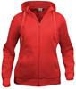 Clique 021035 Basic Hoody Full zip ladies - Rood - XS