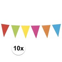 10x Gekleurde vlaggenlijn XL 10 meter - thumbnail