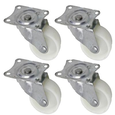 Benson Zwenkwieltjes - 4x - wit - 32 mm - transportwieltjes