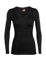 Icebreaker 200 Oasis LS V Thermoshirt Dames Black L