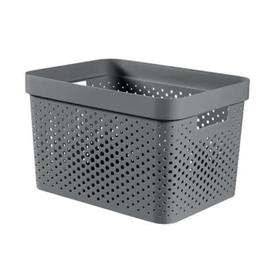 Curver infinity dots opbergbox 17l antraciet