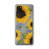 Sunflower and bees: Samsung Galaxy A21s Transparant Hoesje