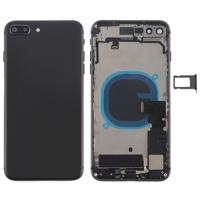 Batterij terug dekken vergadering met kant sleutels & Vibrator & Loud spreker & / uit-knop + Volume knop Flex kabel & kaarthouder voor iPhone 8 Plus(B
