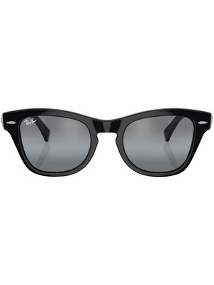 Ray-Ban lunettes de soleil miroitées à monture carrée - Noir