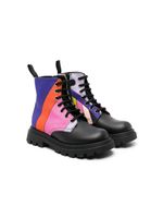 PUCCI Junior Iride-print leather boots - Noir - thumbnail