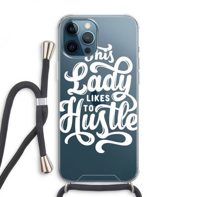 Hustle Lady: iPhone 12 Pro Max Transparant Hoesje met koord