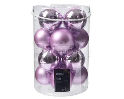 Kerstballen Glas Ø8cm Fris Lila 16st