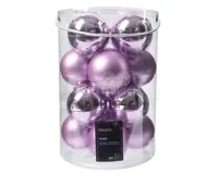 Kerstballen Glas Ø8cm Fris Lila 16st